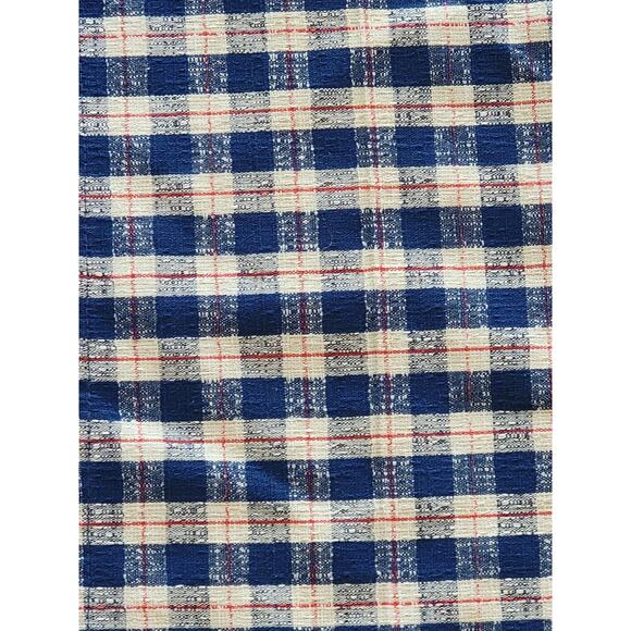 1960s Vintage Levi’s Gentleman Jeans Size 38 Navy Cream Red Plaid - Picture 3 of 8